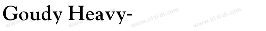 Goudy Heavy字体转换